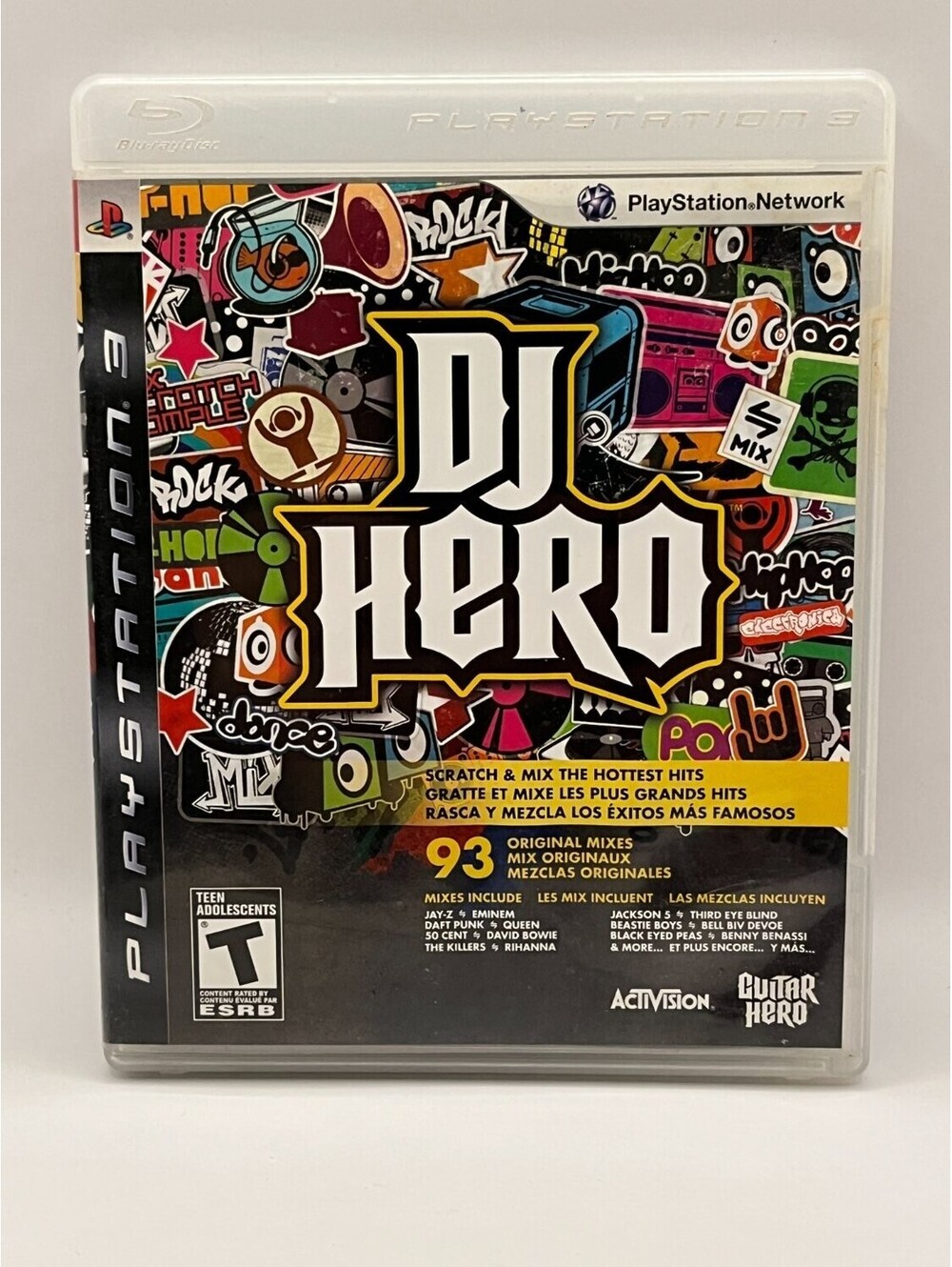 DJ Hero Activision Sony PlayStation 3 PS3 Video Game Black White Multicolor